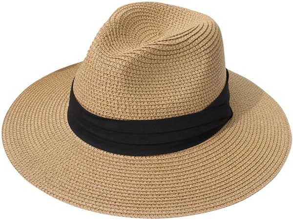 Solhatte til kvinder og mænd, justerbar sommer Panama bredskygget hat