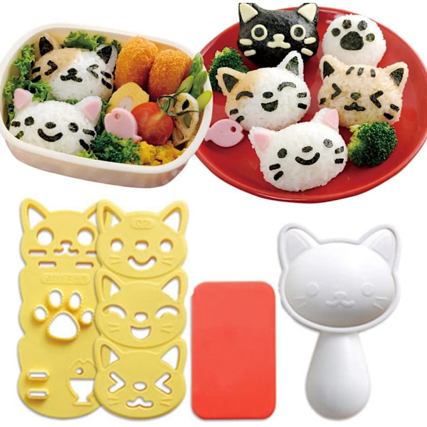 Söt Djur Risformare, Säker Material PP Plast Onigiri Form, Återanvändbar Lättviktig Risbollsmakare Perfekt För Barns Roliga Bento Dekoration Och Enkel
