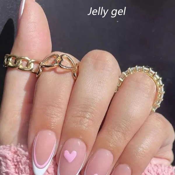 Rosa vattendroppe mandel nagelplåster Söt vind klipp nagelplåster falsk