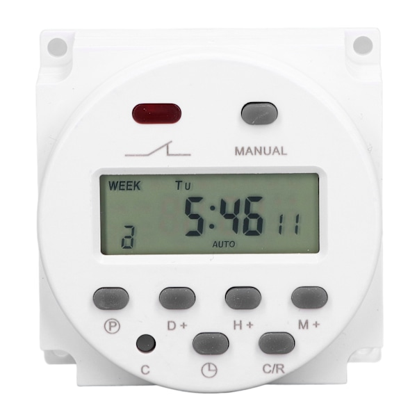 Elektronisk Timer Programmerbar LCD Digital Tidstyring Relébryter 16 På 16 Av Cn101ADC12V