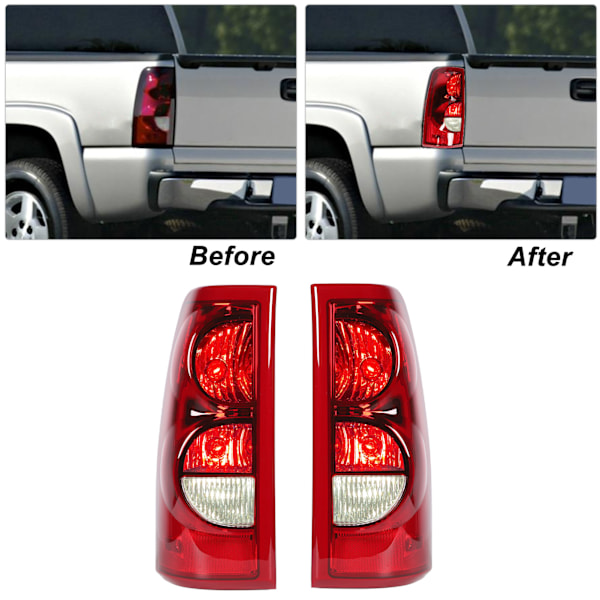 LED Baklyktor IP67 Väderbeständiga Blinkers 2800161 Backljus Ersättning för Chevy Silverado 1500 2500 3500