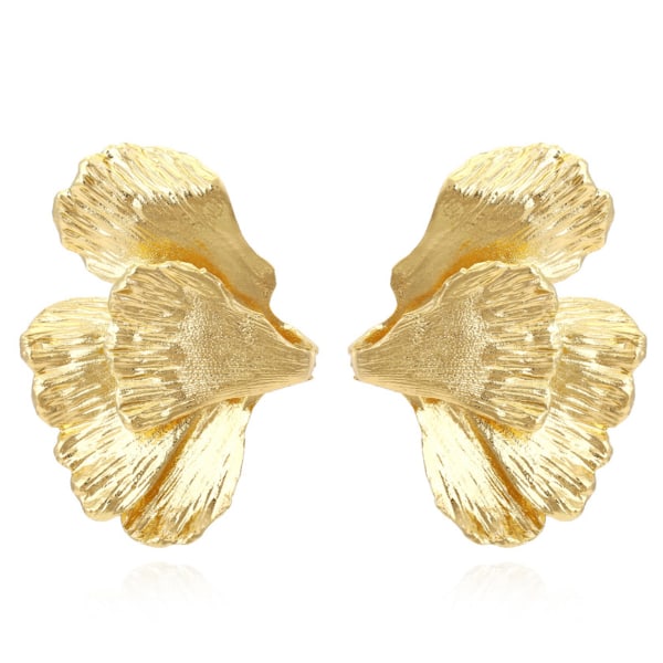 Alloy Floral Earring Leaf Gold Korvakorut Tyylikäs Tyylikäs Korvakoru