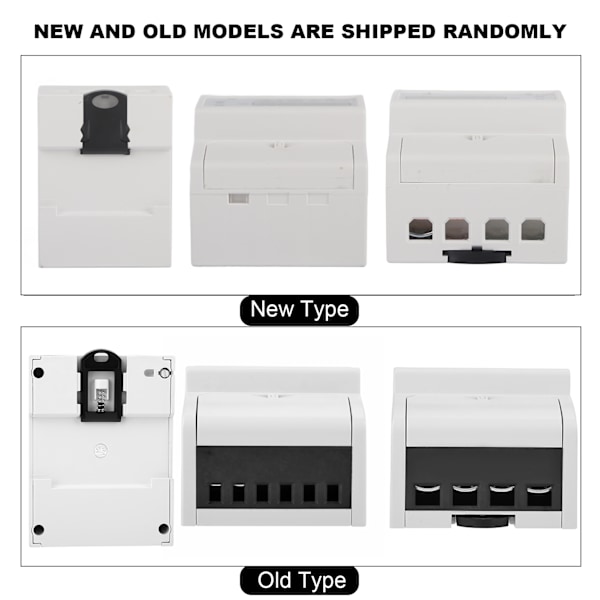 220V Digital 1-fas 2-tråds 4P DIN-skena Elmätare Elektronisk KWh-mätare (5(30)A)