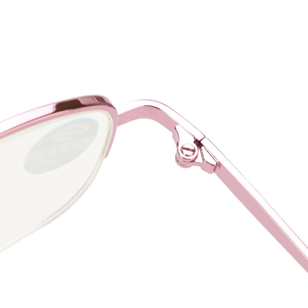 Modeglasögon med multifokala linser för att lindra synutmattning, anti-blått ljus, presbyopi (+3,0 rosa)