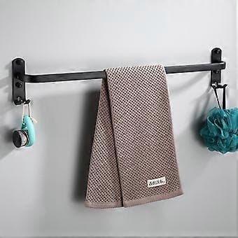 Metall Baderom Håndklestativ, 50cm Håndklestang, Svart