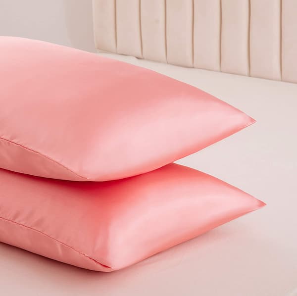 2-pack Satinkuddfodral för hår och hud, satinkuddfodral med kuvertstängning