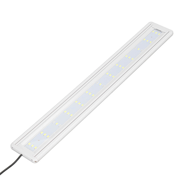 LED Akvarielys Ultra Tynd Høj Lysstyrke Knapswitch Holdbar Akvarielampe med Beslag EU Stik 220V 12W