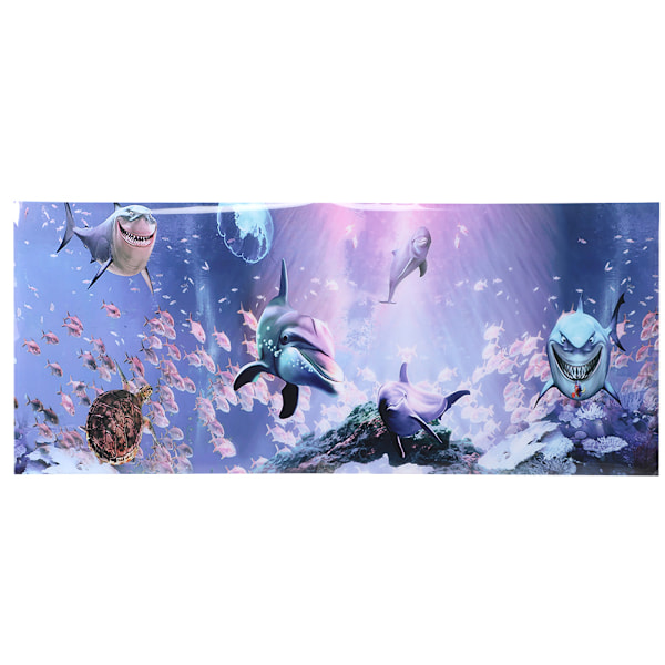 Bakgrunn Poster Dekorativt Maleri PVC Klistremerke Landskapsbilde for Akvarium Fiskedam 61x41cm