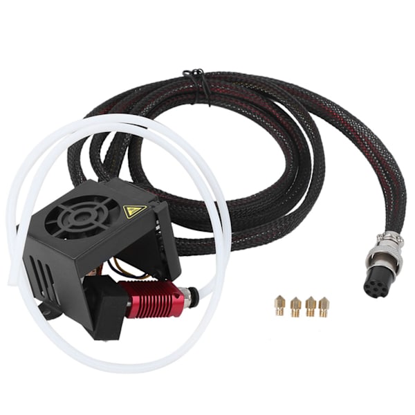 Ekstruder Kit 3D Printer Tilbehør Velegnet til CR‑10/Ender3 Fuld Sæt Dyses Fanjh‑80 ‑12V