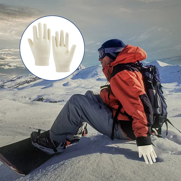 Søde Uldstrikkede Handsker, Moderne Varme Damehandsker, Uld Touchscreen-Handsker