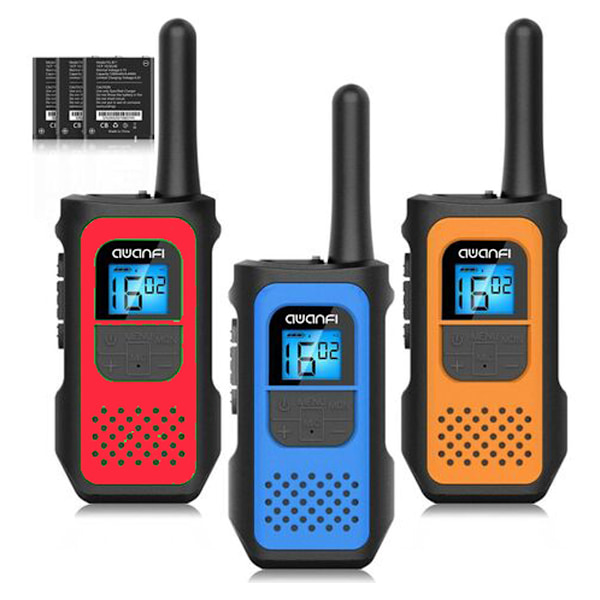 Uppladdningsbara Walkie Talkies med Lång Räckvidd, Privata Kanaler med Vädervarning för Vuxna, Barn och Äldre, Ergonomisk Design för Enkel Handsfree-användning