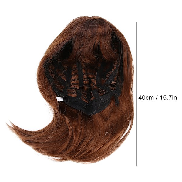 Natural Wavy Wigs Women Synthetic Hair Wigs with Bangs for Party Cosplay 40cm