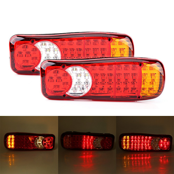 2 kpl 12V 46 LED:n takavalot, takajarruvalot, pysäytysvalot, suuntavilkut autoon, kuorma-autoon ja pakettiautoon