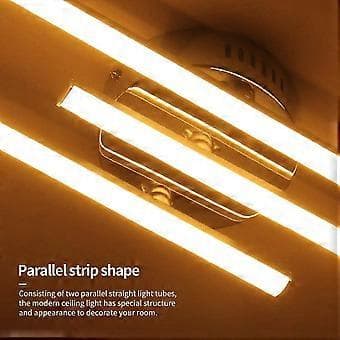 LED Plafondlampe, 21W Lysekrone Plafondlampe Moderne Parallel Strip Design med 3 Parallelle Lysstriber til Stue Soveværelse Sal