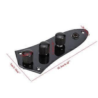 Sort Formonteret Guitar Kontrolplade Fr til Reservedele Udskiftning Sort