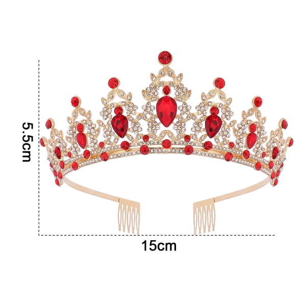 Crystal Crowns and Tiaras with Comb for Girl or Women Birthday C