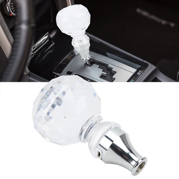 Gearskifte Knapper Universal Akryl LED Farverig Krystal Kugle Form Behagelig Greb Gearstang Hoved til Manuel Gearkasse