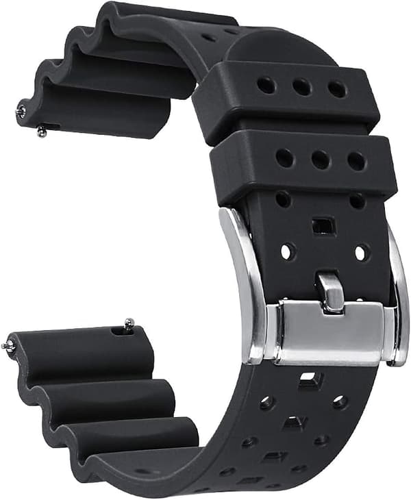 Silikonerem bredde 22mm gummirem. Herre/Dame Quick Release