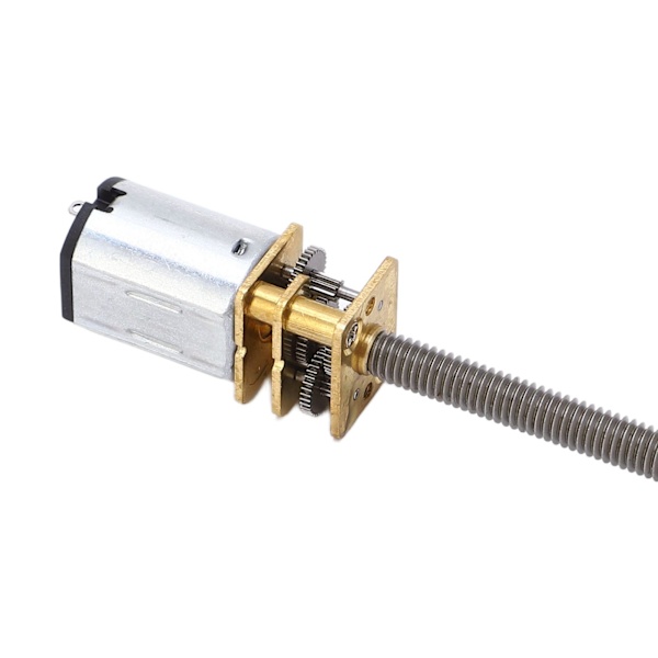 Mikro Elektrisk Girkasse Motor Høy Dreiemoment DC6V 60RPM Lang Utgangsaksel M4x55 Gjenget Stang