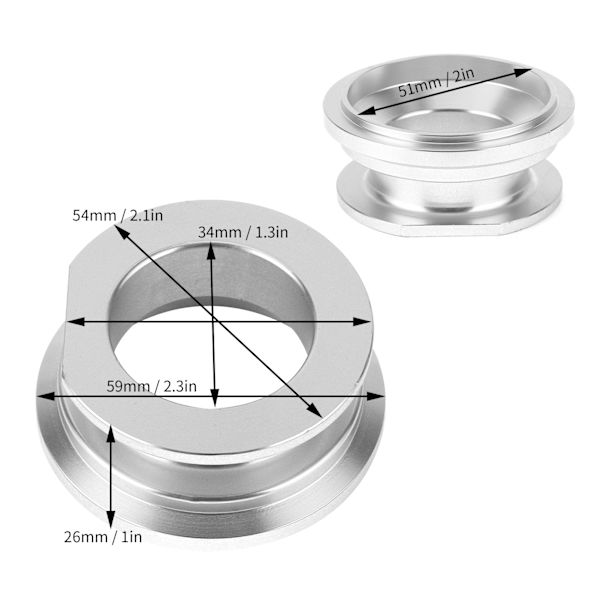 Turbo Blow Off Valve Adapter Flange Passer til Tial 50mm BOV Konvertering Aluminium Legering