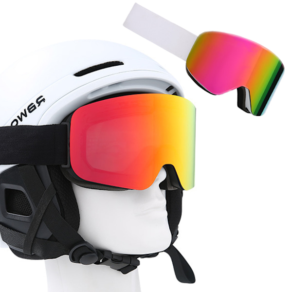 Skibriller, sylindriske anti-tåke snøbriller, UV