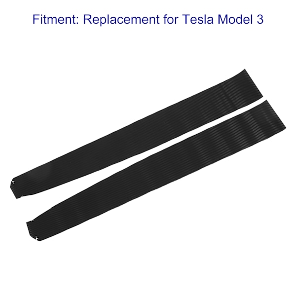 2 st Kolfiber Central Control Instrumentbräda Panel Ram Skydd Trim List Reperation för Tesla Model 3