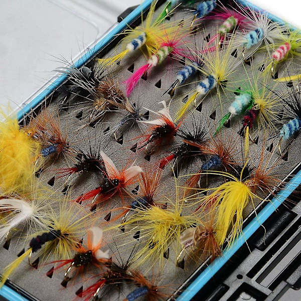 Fiskefluer Kit Vanntett Flueboks (flerfarget)(72stk)