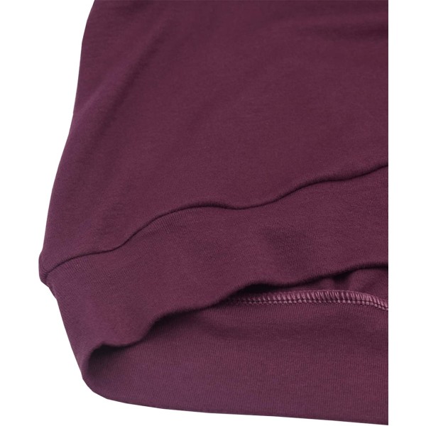 Långärmade tunikor för damer med färgblock utskuren tröja Lös F