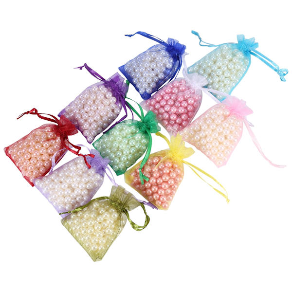 Premium Organza Bryllupsfest Gavepose Dekoration Gave Slik Gennemsigtige Punge 7*9cm (Blandet Farver)