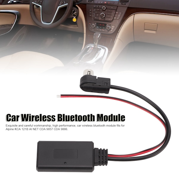 Auton langaton Bluetooth 5.0 -moduuli AUX IN -kaapeli Alpine KCA121B AINET CDA9857 CDA9886:lle