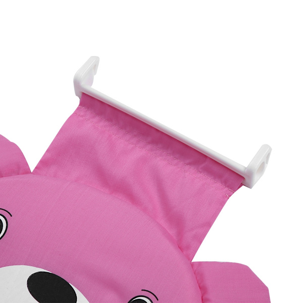 Baby Bade Net Justerbar Anti-Skrid Net Lomme Baby Bade Bruse Mesh Sæde (Pink)