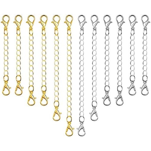 Halskjede Extenders, 10 stk Rustfritt stål Halskjede Chain Necklace