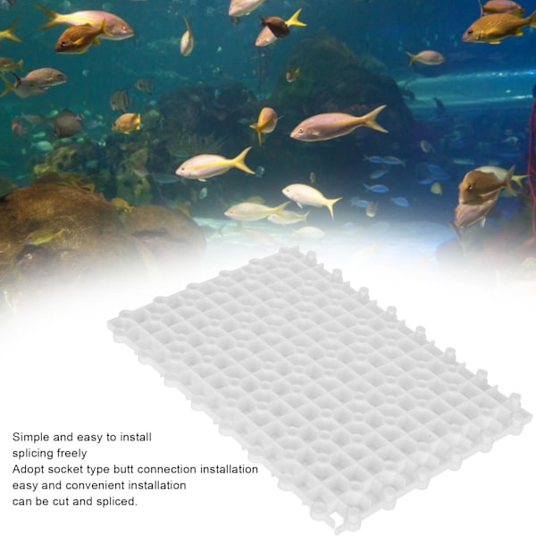 10 stk Akvarium Fiskekum Multifunktionel Isolationsbræt Deler Bundfilterplade 10 stk Isolationsbræt Hvid