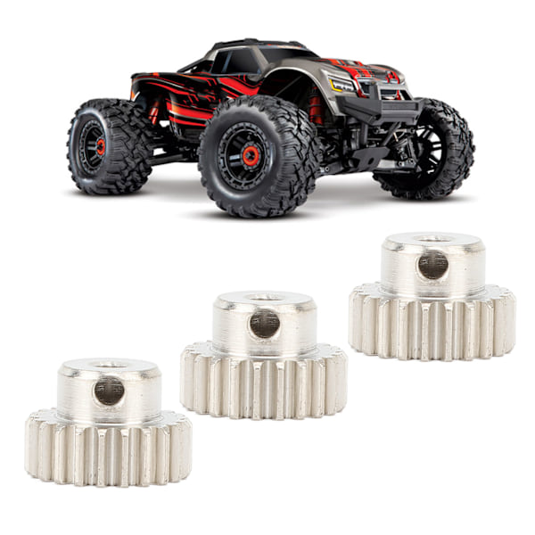 3 st Metallmotorväxlar med ställskruvar M0.6 Modul 3.175mm Håldiameter Drevväxel för 1/10 RC Bil Lastbil 24T