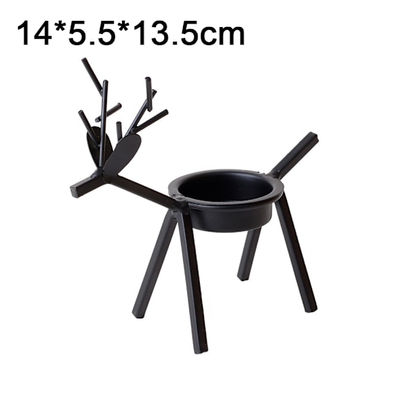 Mångsidig Metall Ljusstake i Form av Ren, Fantastiskt Material Elegant Design För Heminredning, Perfekt Presentidé Juldekoration