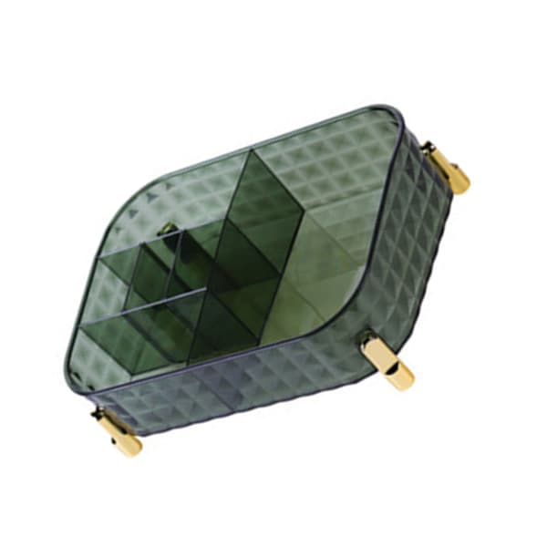 Makeup Organizer Bordplade Opbevaring, Stor Klar Makeup Opbevaring med Multifunktionelle Organiseringsfunktioner, Display Case Container Vanity Opbevaring