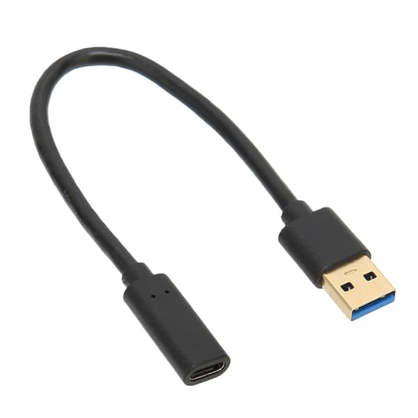 Universal USB A till Typ C Adapter, Dataöverföring Laddningsstöd Kompakt Design Magnetisk Ring Stor Kompatibilitet 20CM