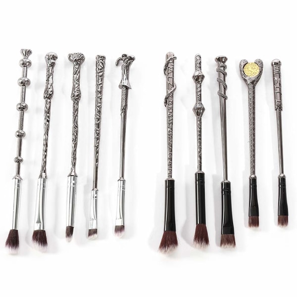 10 Pakke Gaver Makeup Børster Wizard Wand Brushes Sæt til Foundation Blending Brush Concealer Eyebrow Face Powder