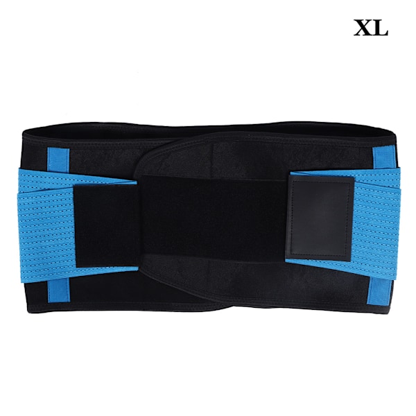 Midjestöd Gym Fitness Sport Ländryggskyddande Bälte för Full Squat Viktlyftning Skivstång Hantelträning XL Blå