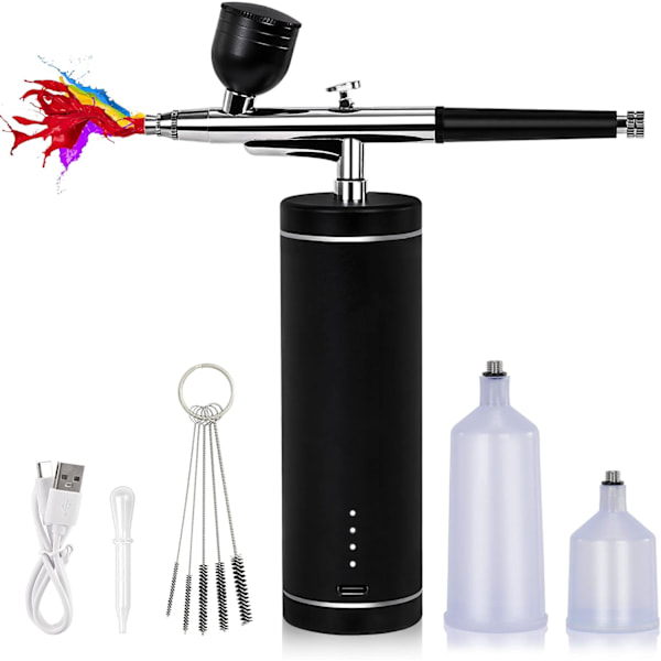 Masterpiece Creator Airbrush Kit, Två Anslutningslägen & Högtryckssprutpistoler, Portabel för Konstsessioner Utomhus & Studioarbete