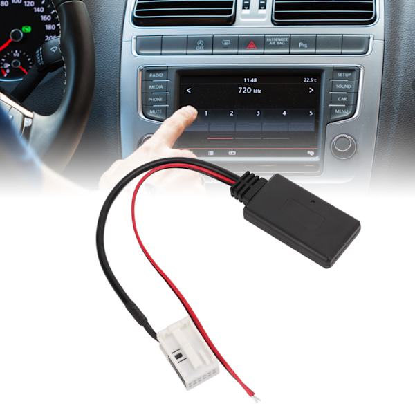 12-nastainen Bluetooth 5.0 -moduuli Radio Stereo Audio AUX-kaapeliadapteri Peugeot 307 308:n korvaava