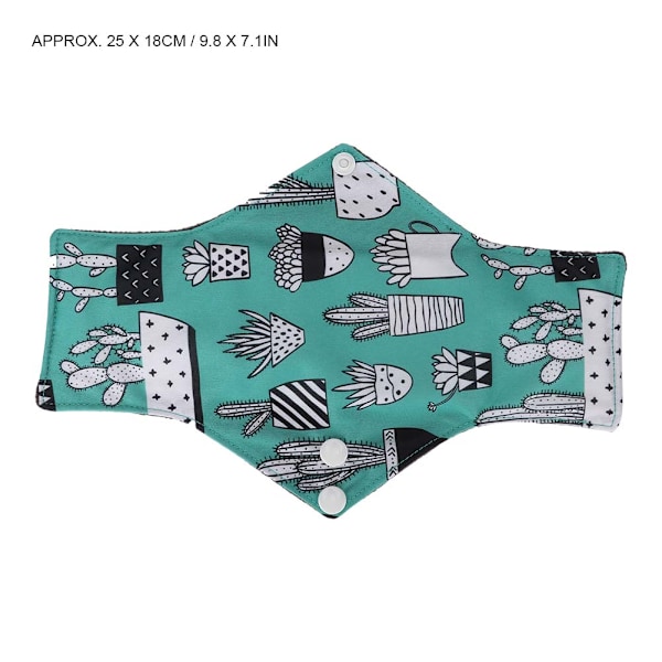 Myk Vaskbar Klut Mens Pad Gjenbrukbar Kull Bambus Sanitærbind Pad 25 x 18cmP08
