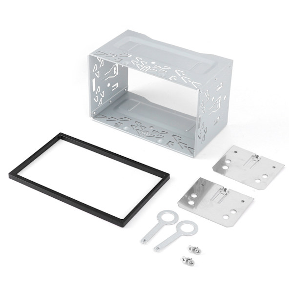 2-Din Mittkonsol DVD-spelarram Navigationsram Fascia Trim Kit Universal Tillbehör