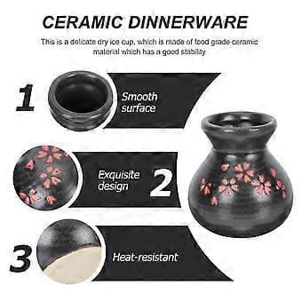 2 st Keramiska Torr-is Koppar Japansk Sashimi Dekor Konstnärlig Konception Byggmaterial