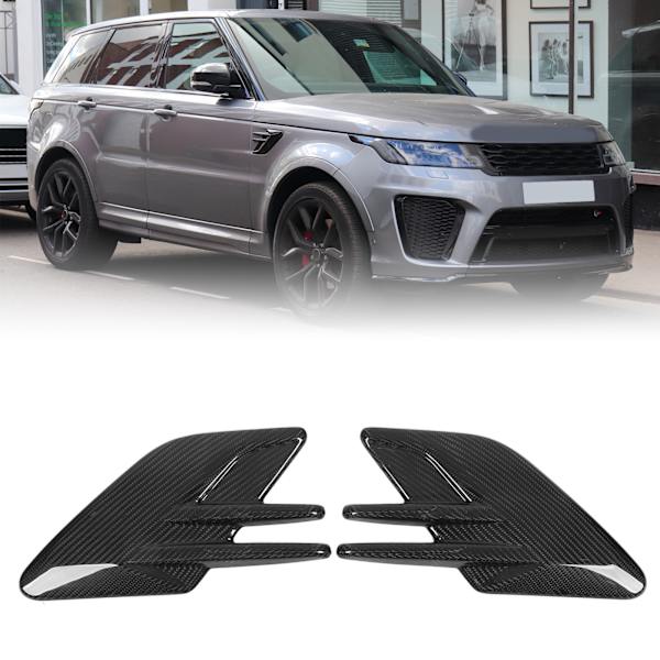 Side Fender Luftventildeksel Carbonfiber Luftinntak Trim Dekal Erstatning for Land Rover Range Rover Sport L494 2018‑2022