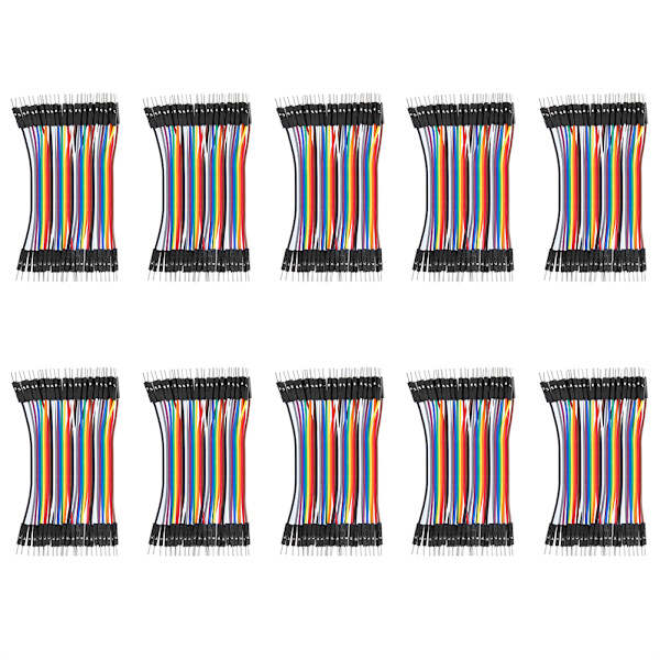 10 stk. Jump Wire Han-Han Plastik Linjekabel 2,54 mm Elektroniske Komponenter 10 cm