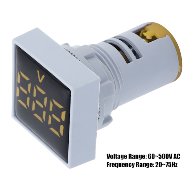 AD16‑22FSV Digital Spændingssignalindikatorlys Panel Voltmeter Indikator 60~500V AC Gul