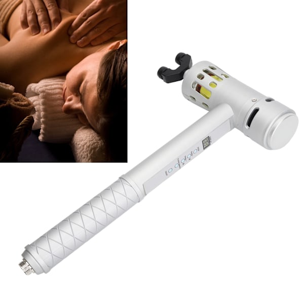 3-i-1 Shockwave Behandlingsmaskin 9 Växlar 2 Funktioner Kiropraktisk Justering Djup Muskelmassager Silver 100‑240V EU-kontakt