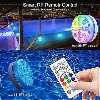 Plan d'eau 13 Leds de Piscine Multi-couleur avec Tlcommande LumiRes flottant pour piscine,eclairage piscine hors sol,Aquarium
