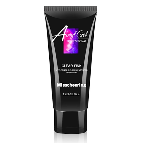 15ml Profesjonell Rask Krystall Negleforlengelseslim Manikyr UV Gel Builder 7#KLAR ROSA